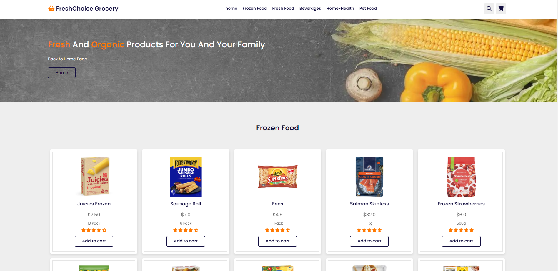 Grocery Website